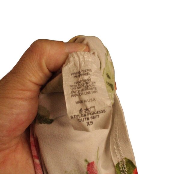 Pomelo women’s XS Short Sleeve Baby Doll White Floral Shirt - Picture 5 of 5